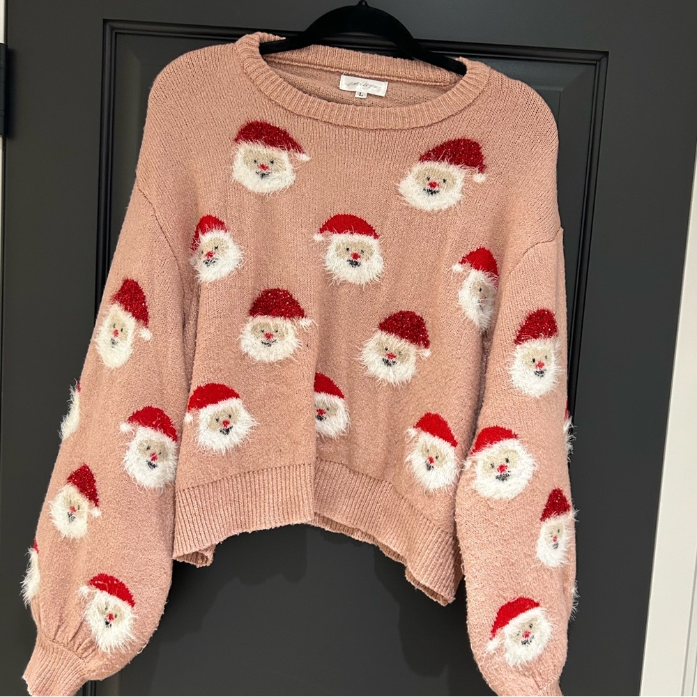Santa Baby pink sweater